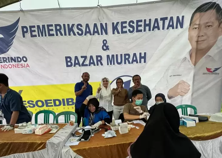 Partai Perindo Gelar Pemeriksaan Kesehatan dan Bazar di Tangerang, Desy Nike: Arahan Langsung Pak Ketum 