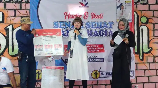 Gelar Senam Massal, Caleg Partai Perindo Venna Melinda Serap Aspirasi Petani Lereng Gunung Kelud 