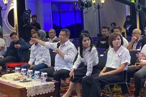Nobar Quick Count, HT Optimistis Suara Partai Perindo Tinggi di Pulau Jawa dan Sumatera 