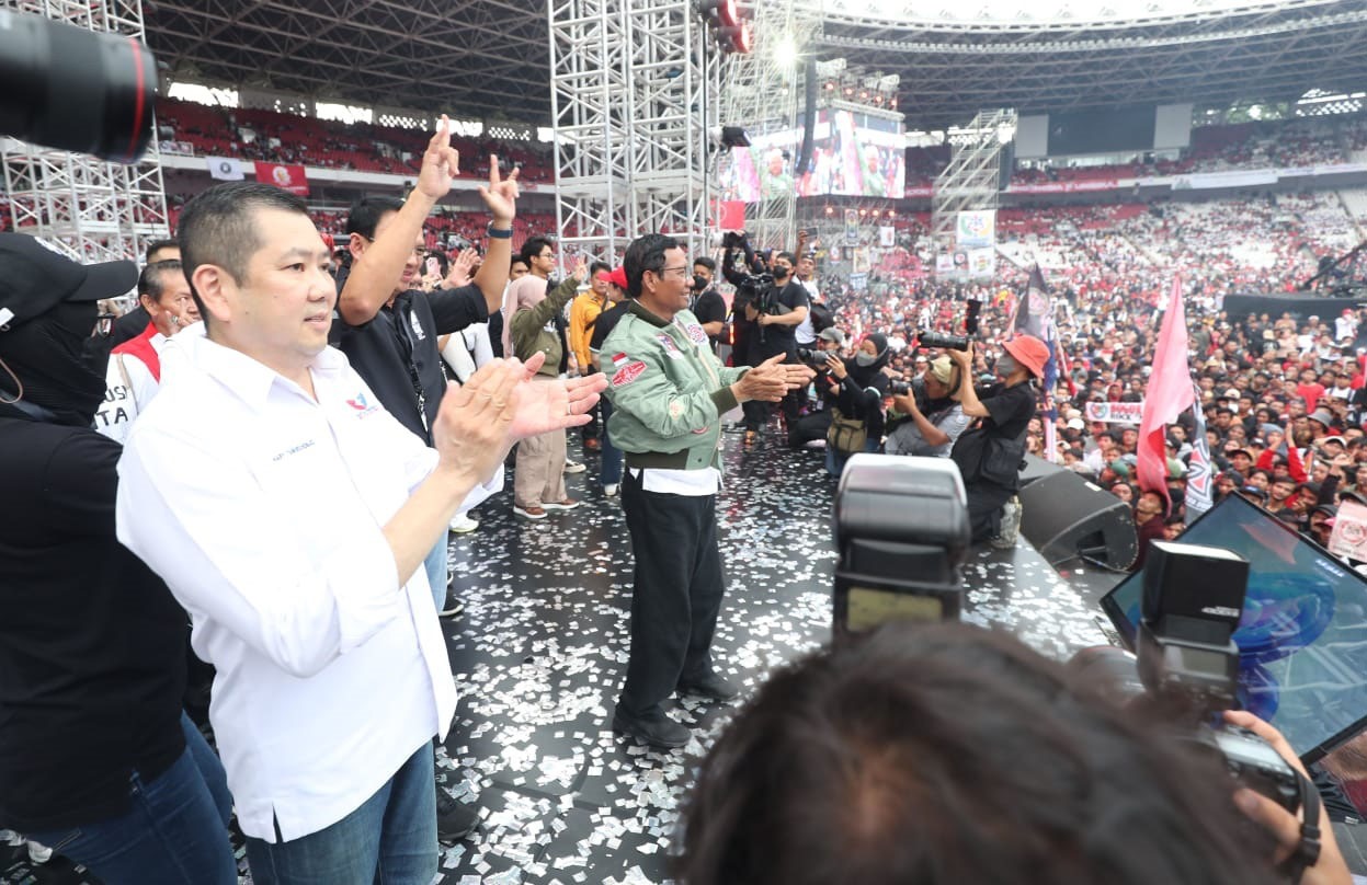 Pesan Penting Hary Tanoesoedibjo ke Massa Pendukung Ganjar-Mahfud di Konser Salam Metal GBK