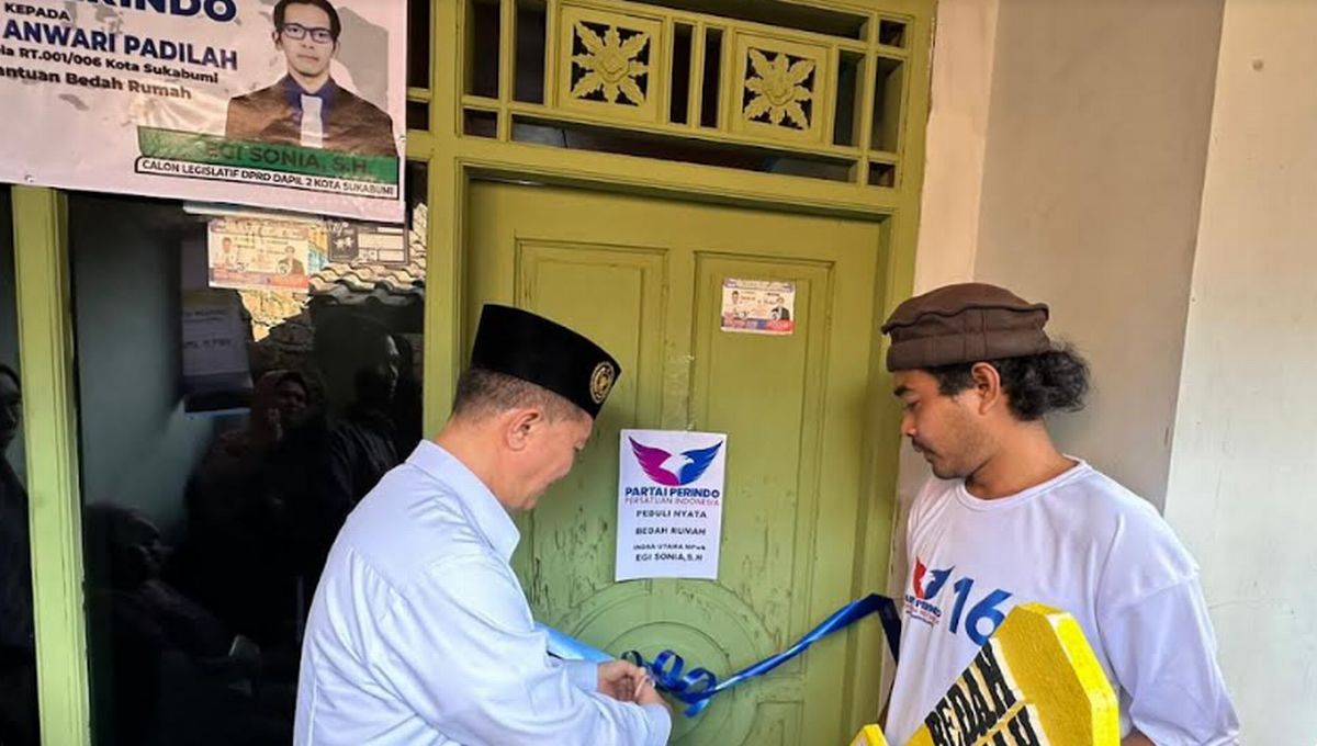 Rumahnya Dibedah Caleg Partai Perindo, Warga Sukabumi Bahagia dan Bersyukur