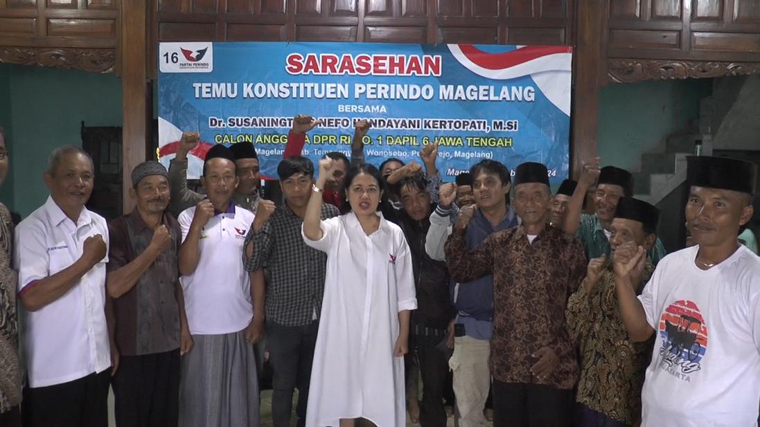 Caleg Partai Perindo Susaningtyas Kertapati Rapatkan Barisan dengan Gelar Sarasehan di Magelang