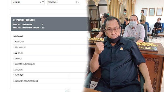 Pimpin Suara Partai Perindo di Dapil 3 Sekadau, Timotius Ase Dipastikan Kembali Masuk Perlemen