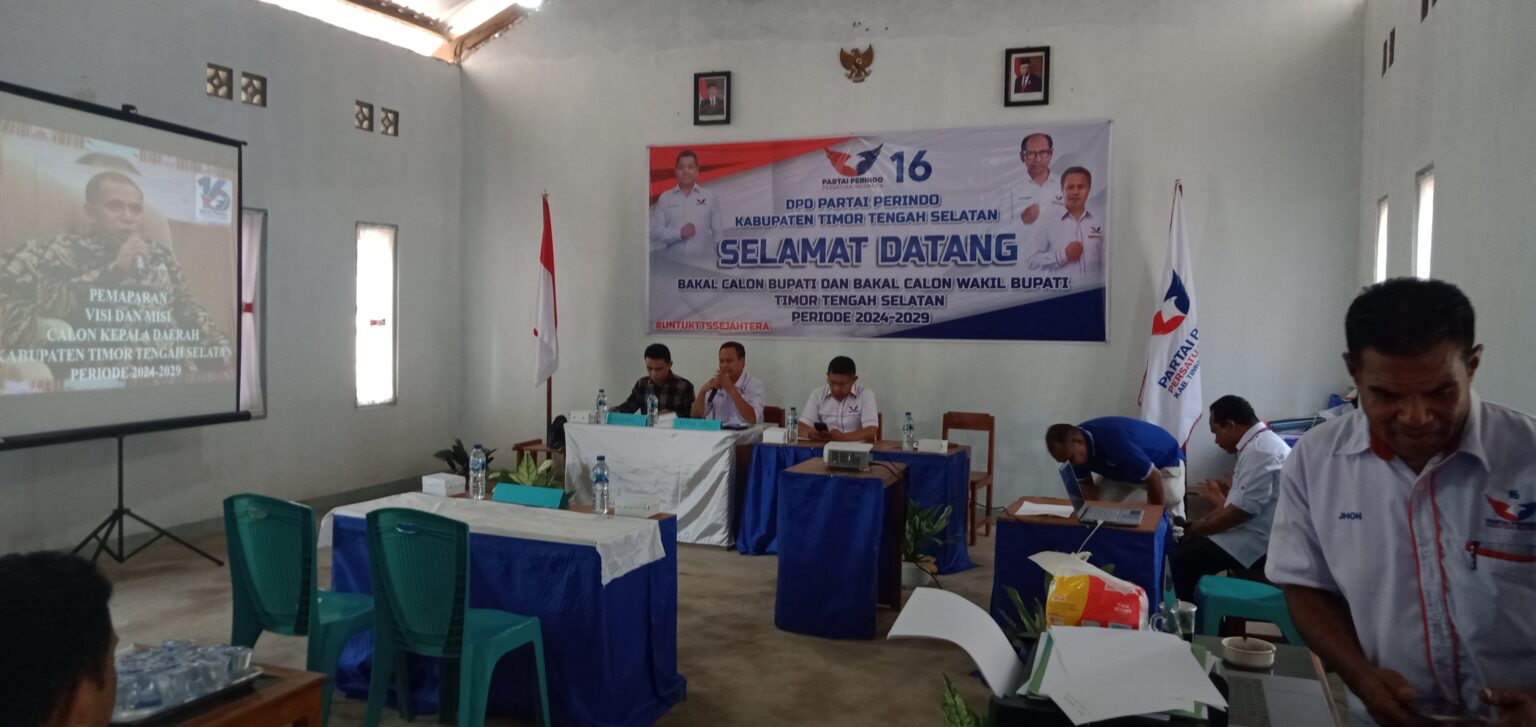 Dua Balon Bupati dan Wakil Bupati TTS Paparkan Visi Misi di Partai Perindo 
