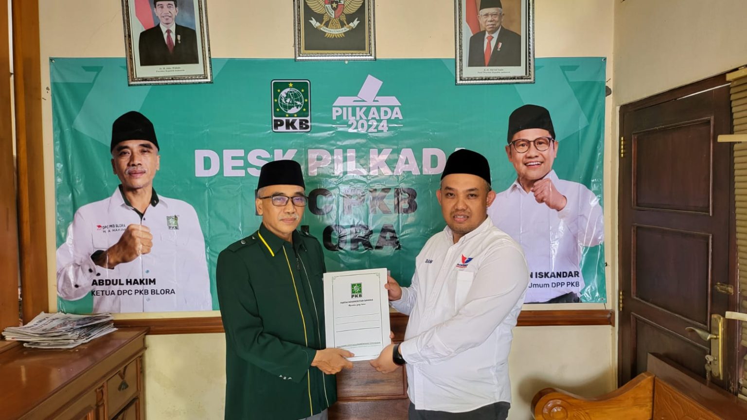 Sekwil Partai Perindo Jateng Ambil Formulir Pendaftaran Balon Bupati Blora di PKB