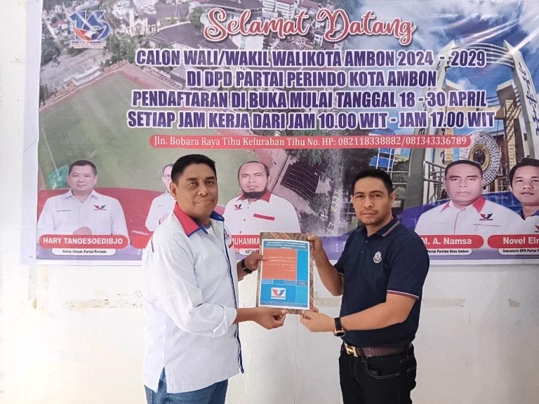 Bakal Calon Wali Kota Ambon Ini Optimistis Diusung Partai Perindo di Pilkada