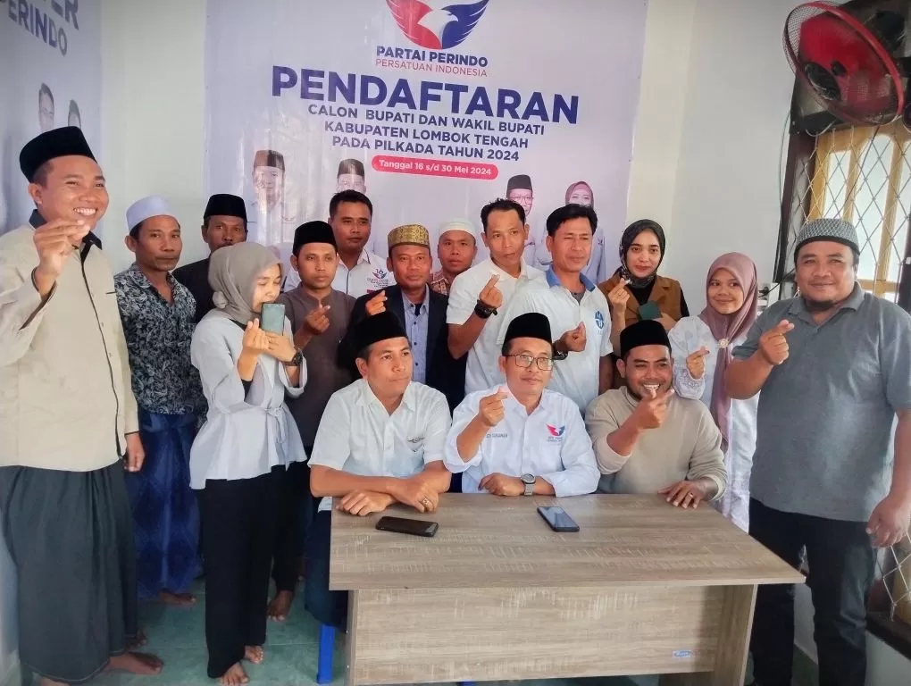 Daftar Cakada di Partai Perindo Lombok Tengah Dapat Bonus Dukungan NWDI