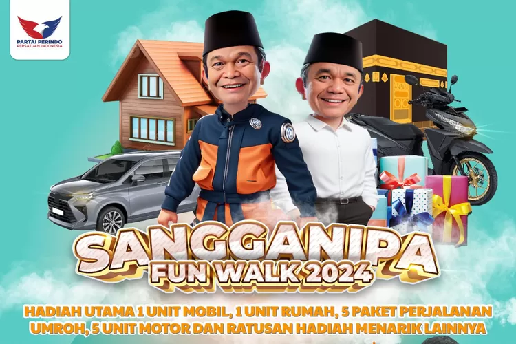 19 Mei Partai Perindo - Relawan Rusdy Mastura Gelar Sangganipa Fun Walk 2024, Hadiahnya Fantastis