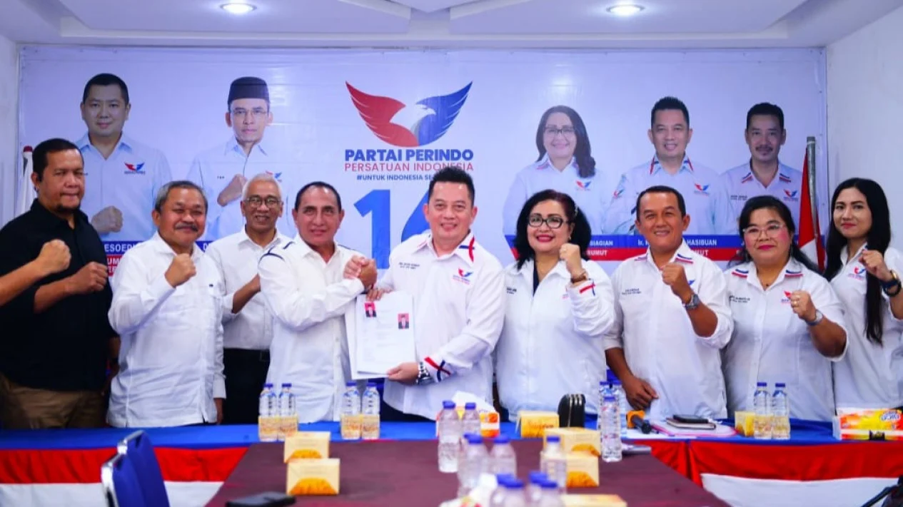 Serahkan Berkas Pendaftaran Bacalon Gubsu, Edy Rahmayadi: Saya Melamar Partai Perindo 