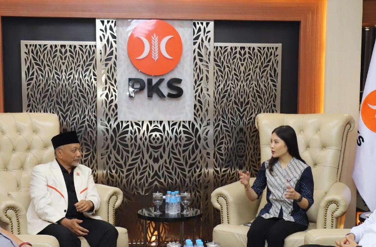 Gelar Pertemuan, Angela Tanoesoedibjo dan Elite Partai Perindo Disambut Presiden PKS Ahmad Syaikhu