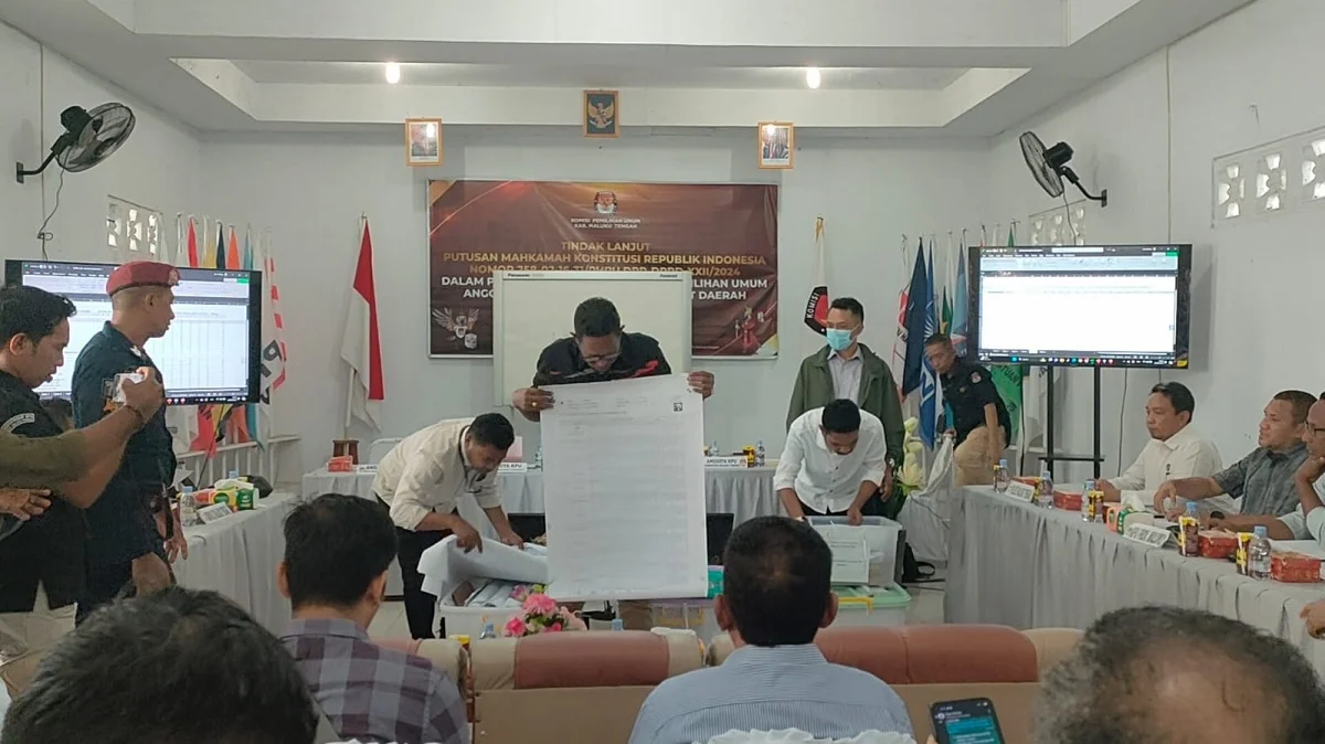 Sikapi Putusan MK, KPU Malteng Gelar Penyandingan Data Partai Perindo Dapil I