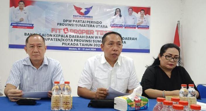 Pilkada 2024, DPW Partai Perindo Sumut Gelar Fit and Proper Test 61 Balon Kepala Daerah