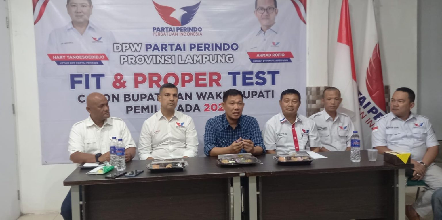 Uji Kelayakan Bakal Cabup-Cawabup Tubaba, DPW Lampung: Jadi Bahan Pertimbangan DPP Partai Perindo 