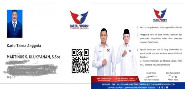 Kantongi KTA Partai Perindo, Bacabup Malra MSU Siap Sejahterakan Masyarakat 
