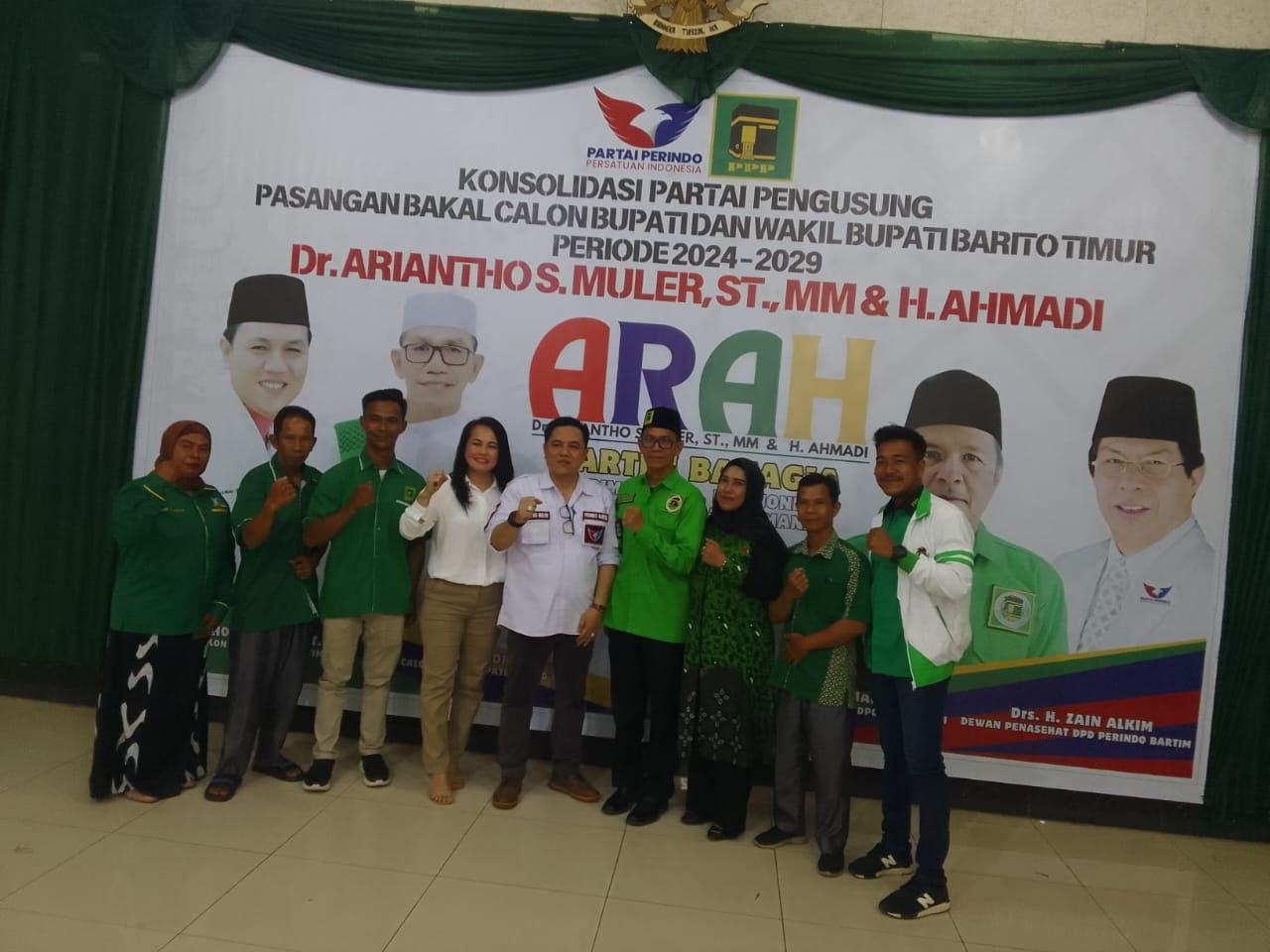 Gelar Konsolidasi, Paslon ARAH Umumkan Diusung Koalisi Partai Perindo dan PPP 