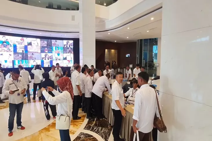 Jelang Pembukaan Mukernas Partai Perindo, Ratusan Peserta Mulai Padati Gedung iNews Tower 