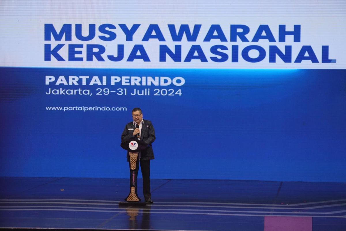 Di Mukernas Partai Perindo, Hary Tanoe Cerita soal Semangat Pantang Menyerah Donald Trump