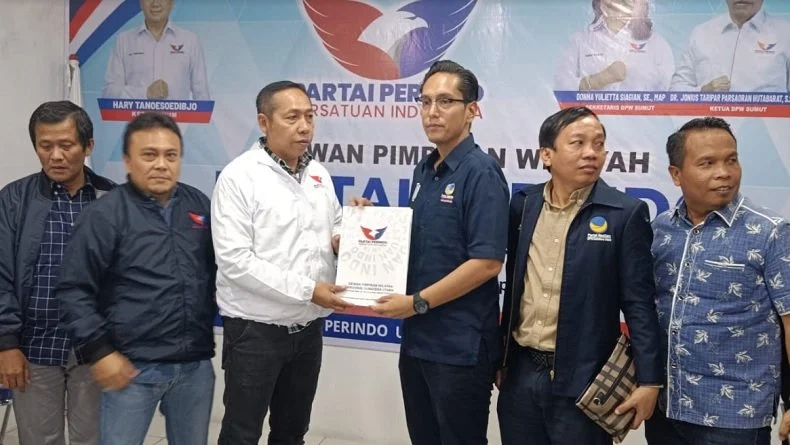Datangi Markas DPW Partai Perindo Sumut, Rico Waas Daftar Bakal Calon Wali Kota Medan 
