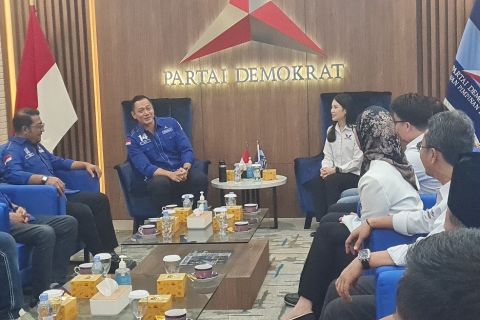 Sambut Kedatangan Partai Perindo, AHY Perkenalkan Pimpinan Demokrat 
