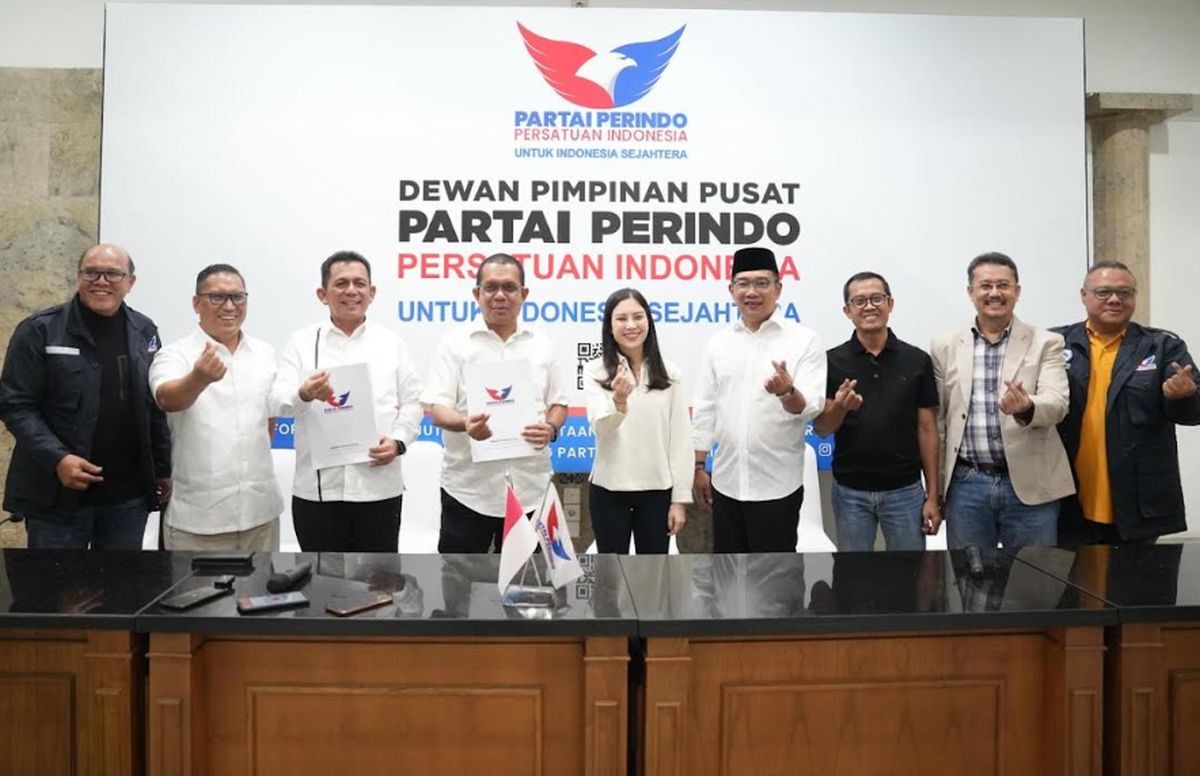 Momen Hangat Pertemuan Angela Tanoesoedibjo dengan Tiga Bacagub di Markas Partai Perindo