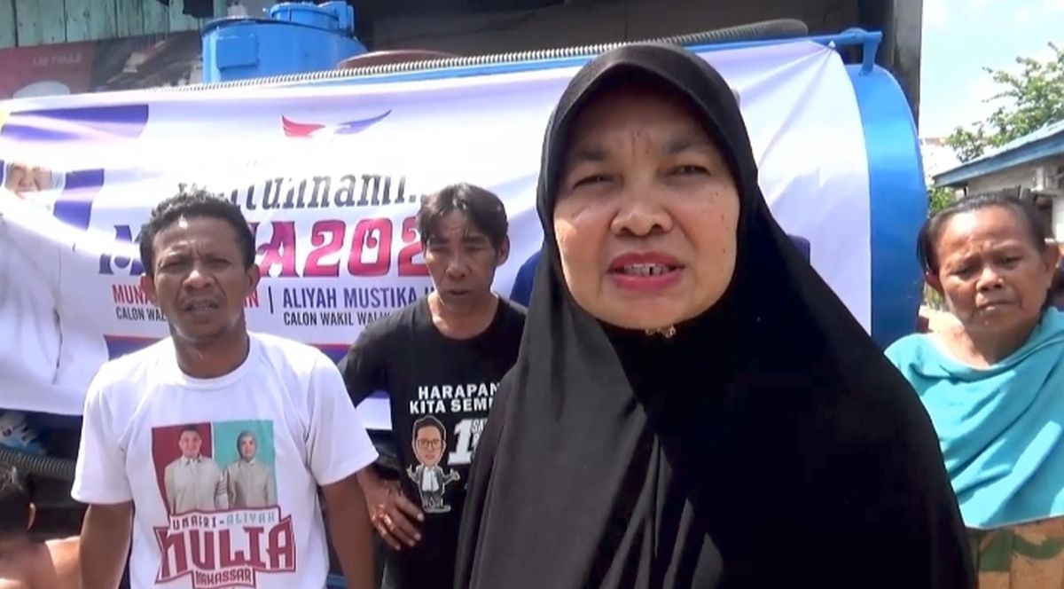 Kampanye Paslon Mulia, Partai Perindo dengan Distribusi Air Bersih, Warga Makassar: Terima Kasih Semoga Berkah