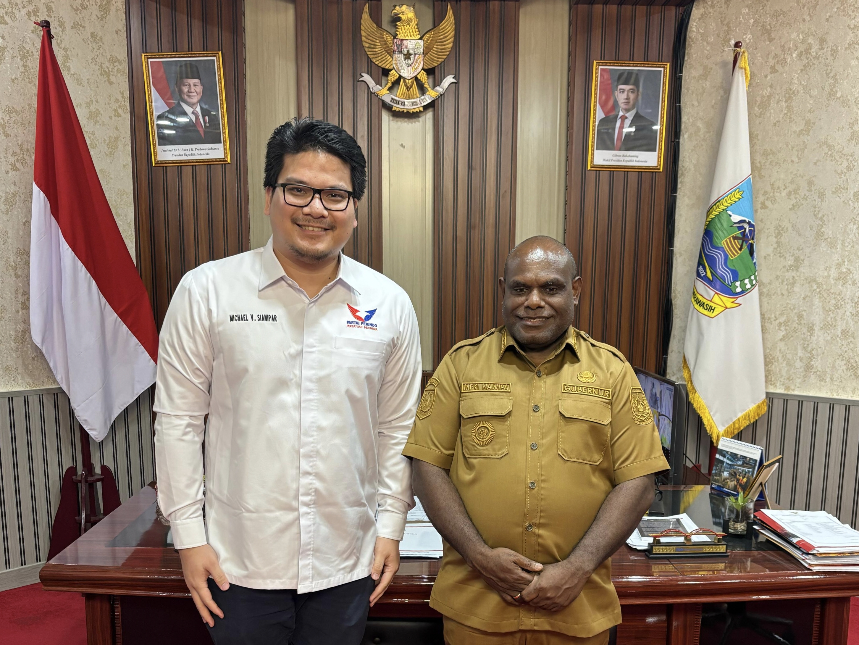 Gelar Pertemuan dengan Gubernur Papua Tengah, Michael Sianipar Tegaskan Partai Perindo Siap Sinergi Wujudkan Kesejahteraan Rakyat