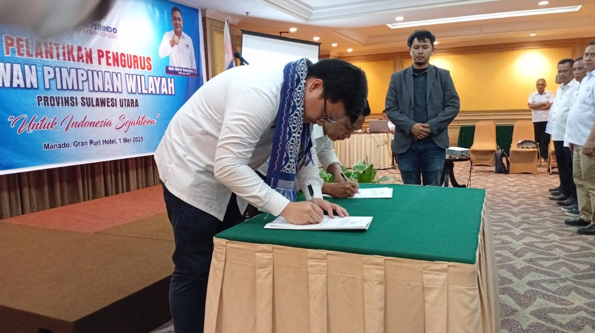 Lantik Ketua DPW Partai Perindo Sulut, Michael Sianipar: Konsolidasikan Kekuatan Partai