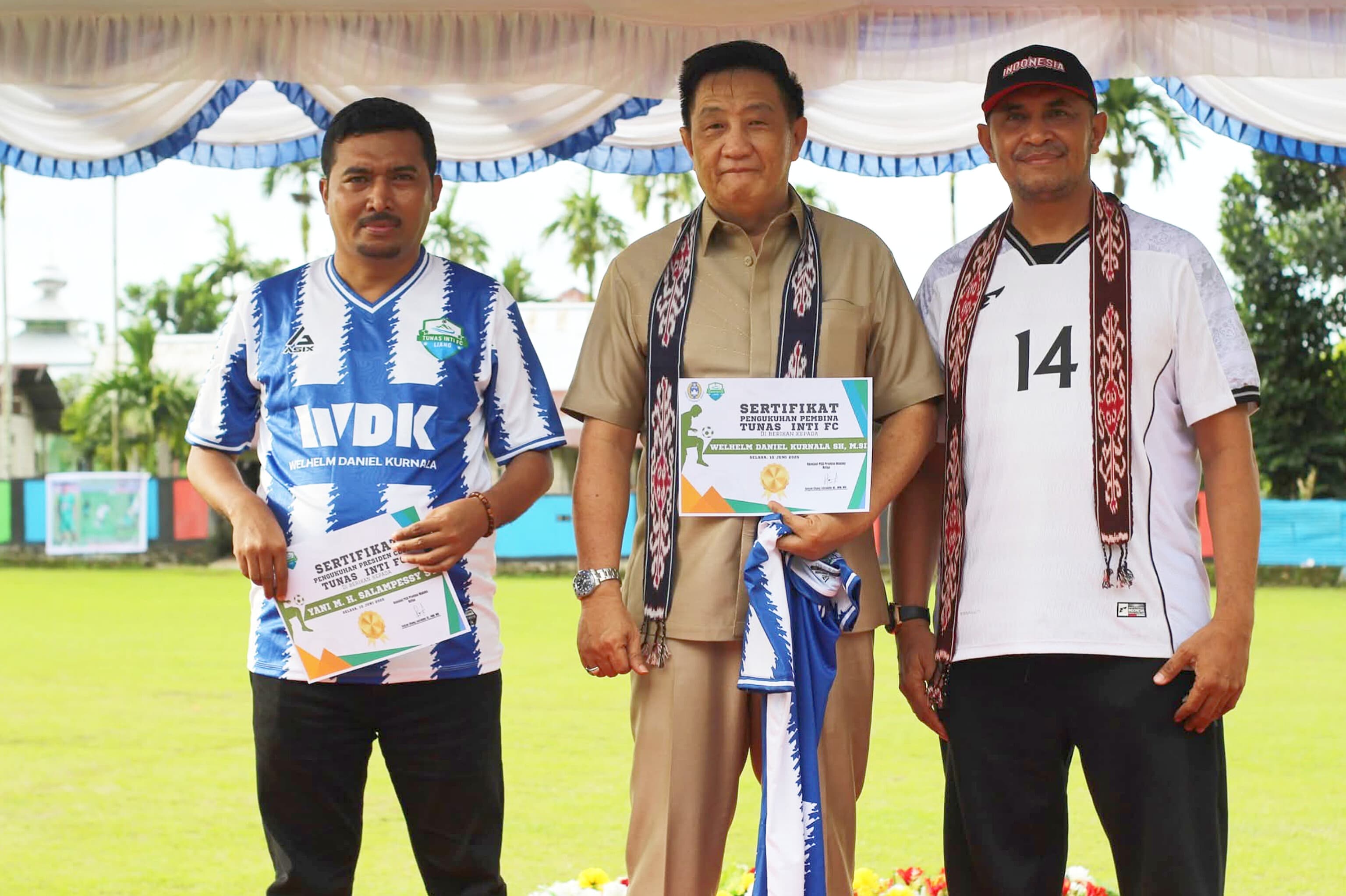 Pimpin Tunas Inti FC Liang, 2 Kader Partai Perindo Bangun Masa Depan Sepak Bola Maluku