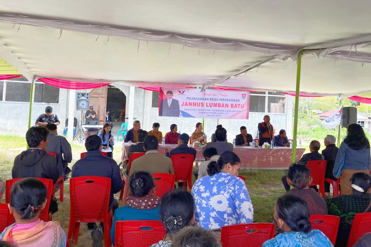 Dari Bendungan hingga Pertanian, Aspirasi Warga Hutajulu Humbahas Siap Diperjuangkan Legislator Partai Perindo Jannus Lumban Batu