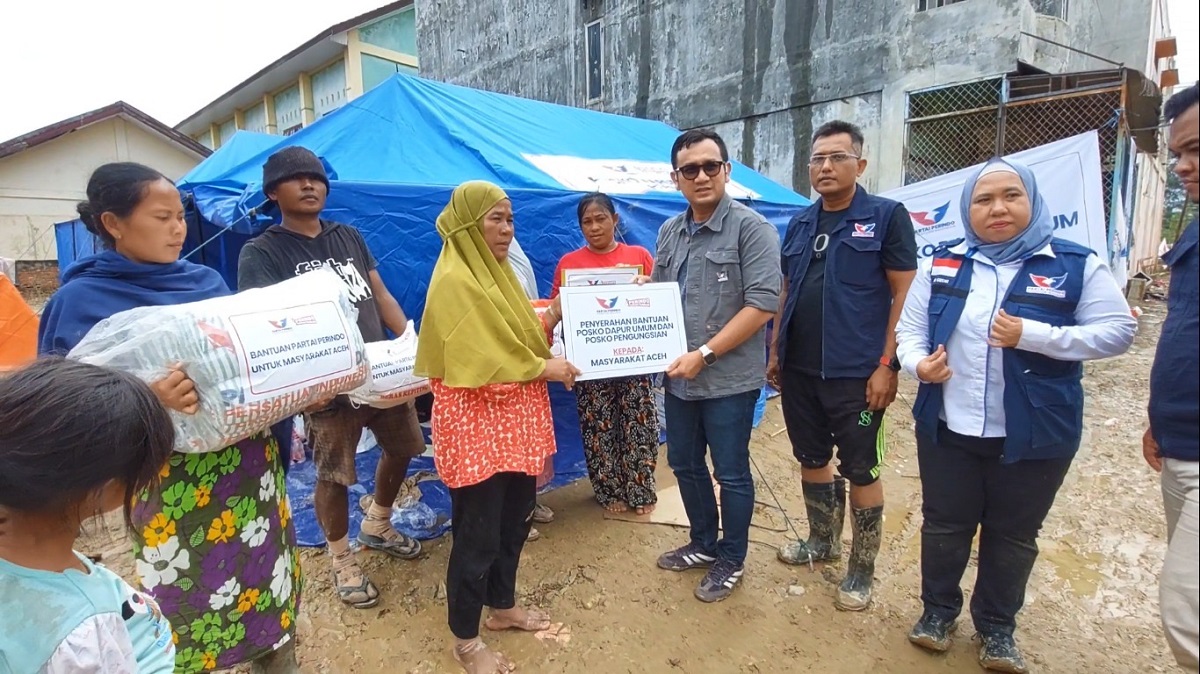 Partai Perindo Berikan Bantuan ke Warga Terdampak Bencana di Aceh Tamiang