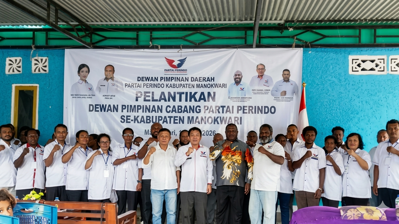 14 DPC Resmi Dilantik, Perindo Manokwari Perkuat Mesin Politik di Tingkat Distrik