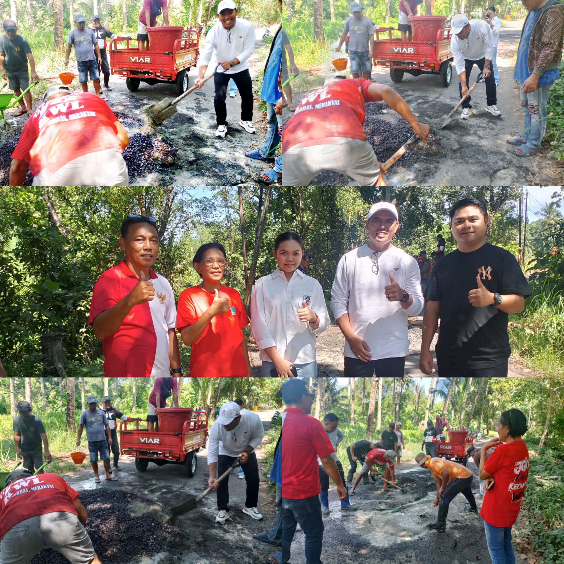 Jalan Rusak Ganggu Mobilitas Warga, Legislator Perindo dan Masyarakat Wori Bergerak