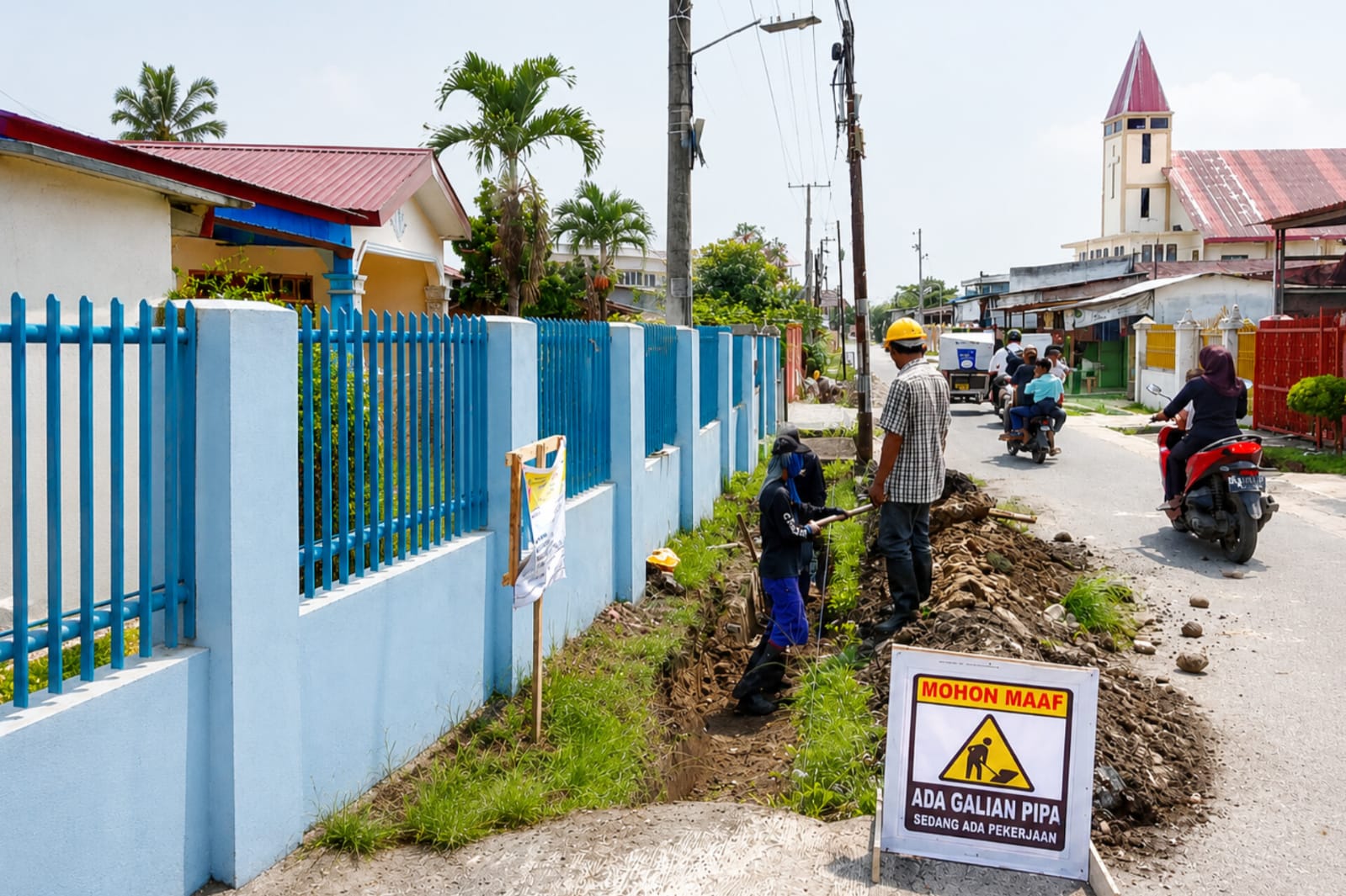 Difasilitasi Legislator Perindo Deli Serdang, Drainase Bandar Khalifah Akhirnya Diperbaiki