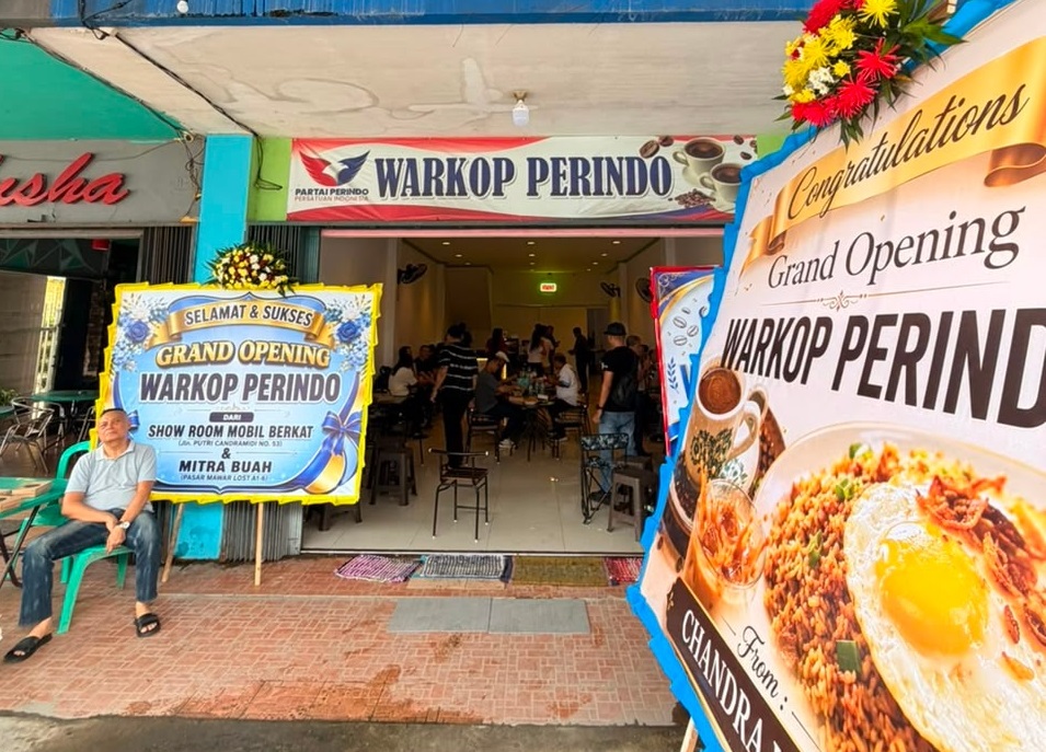 Yulius Aho Gagas Warkop Perindo di Pontianak, Ciptakan Ruang Pemasaran Produk Lokal